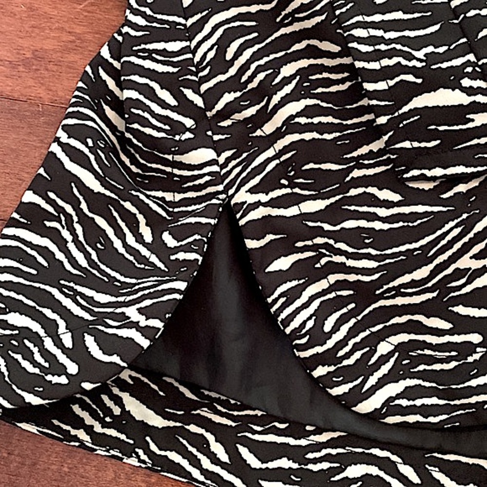 Sandro Studio Zebra Print SZ S Mob Wife Indie Sleaze Parisian Chic Trench Coat - Picture 10 of 13